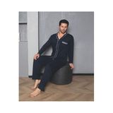 Huq Moda Pijama Takımı, M, poplin, Lacivert, erkek