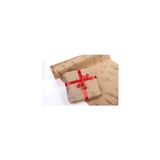 HUR-AY PACK Kraft Üzeri Kırmızı Çiçekli Pelur Kağıdı / Hediye Paket Kağıdı/ 50X70 / 15 Adet