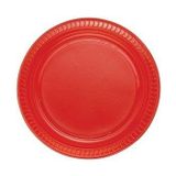 Huramarketing 22 cm 25'li Kırmızı Plastik Tabak