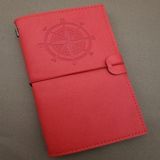 Huramarketing Hediyelik Pusula Tasarımlı Kırmızı Deri Defter