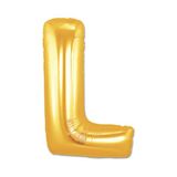 Huramarketing L Harf Altın Renk 40 inç Folyo Balon
