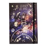 Huramarketing Tasarım Space Roket Defter Lastikli