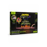 Hurbuy LED Işıklı Akrilik Yazı Tahtası 30x20 cm Not Panosu 7 Renkli Kalem Gece Lambası