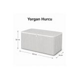 Hurç Fermuarlı Yorgan Battaniye Kıyafet Saklama Hurcu Çizgili Baza Altı Dolap İçi Organizer 1 Adet