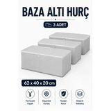 Hurç Seti Fermuarlı Baza Altı Hurcu Yorgan Battaniye Kıyafet Saklama Organizeri 3'Lü