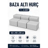 Hurç Seti Fermuarlı Baza Altı Hurcu Yorgan Battaniye Kıyafet Saklama Organizeri 6'Lı