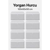 Hurç Seti Fermuarlı Yorgan Battaniye Kıyafet Saklama Hurcu Baza Altı Dolap İçi Organizer 8'Li
