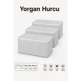 Hurç Seti Fermuarlı Yorgan Battaniye Kıyafet Saklama Hurcu Çizgili Baza Altı Dolap İçi Organizer 3’Lü