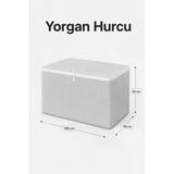 Hurç Yorgan Battaniye Saklama Hurcu Fermuarlı Geniş Hacimli Hurç 100X50x50 Cm 1 Adet