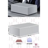HURCEVİM Çizgili Fermuarlı Hurç 65x45x22 cm - Büyük Boy Ekstra Dayanıklı Baza Altı Saklama Hurcu