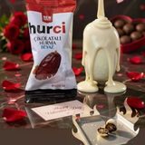 Hurci Beyaz Çikolata Kaplı Bademli Hurma 1000 Gr