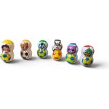 Hureggo 6'li Mini Hacıyatmaz Oyuncak Seti - Sevimli Hayvanlar Futbol Serisi 4 cm Denge Oyuncağı