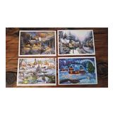 hureggo concept simli kış yılbaşı kartpostal seti 4'lü