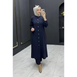 Hürrem AYROBİN KUMAŞ KADIN AYÇA TAKIM LACİVERT