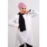 Hürrem Bone 1456_18 Gül Kurusu Sandy Kumaş Taşlı Pratik Hazır Geçmeli Tesettür Bone