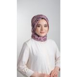 Hürrem Bone 1818D6-18 Gül Kurusu Kesik Elyaf Piliseli Çiçek Desenli Geçmeli Eşarp