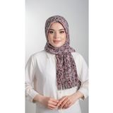 Hürrem Bone 1818D7-10 Vizon Kesik Elyaf Piliseli Çiçek Desenli Geçmeli Eşarp