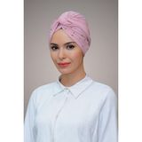Hürrem Bone 1870_06 Pudra Sandy Kumaş Boncuklu Pratik Dolama Tesettür Bone