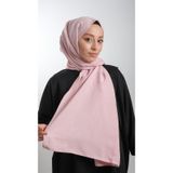 Hürrem Bone 202105_04 Pembe Pamuk Caz Sade Düz Klasik Şal