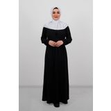 Hürrem Bone 2101-42 Beyaz Sandy Arkadan Çıtçıtlı Geçmeli Eşarp