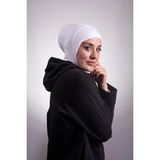 Hürrem Bone 2106_40 Krem Viskon Kumaş Hijab Spor Pratik Hazır Geçmeli Bone