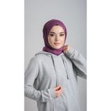 Hürrem Bone 2108_07 Mürdüm Viskon Kumaş Penye Şal Pratik Hazır Geçmeli Şal