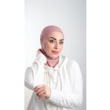 Hürrem Bone 2113_18 Gül Kurusu Sandy Kumaş Spor Hijab Pratik Hazır Geçmeli Tesettür Bone