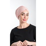 Hürrem Bone 2116_06 Pudra Fukuro Simli Büzgülü Pratik Hazır Geçmeli Tesettür Bone