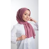 Hürrem Bone 2118_18 Gül Kurusu Örme Kumaş Sade Pratik Hazır Geçmeli Tesettür Şal