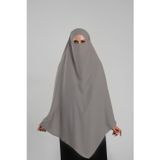 Hürrem Bone Açık Vizon Pratik Hazır Geçmeli Tesettür Eşarp Krep Bağcıklı Sufle Hijab 2313_56