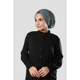 Hürrem Bone Antrasit Drapeli Salaş Tesettür Bone Sandy Büzgülü 2315_25 - Standart