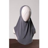 Hürrem Bone Antrasit Pratik Hazır Geçmeli Genç Tesettür Bone Sandy Kumaş Düz Hijab 2312_25