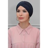 HÜRREM BONE Antrasit Pratik Hazır Geçmeli Tesettür Bone Sandy Kumaş Üç Çapraz 1803_25