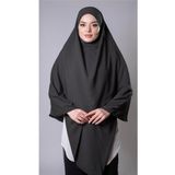 Hürrem Bone Antrasit Pratik Hazır Geçmeli Tesettür Eşarp Medine İpeği Bağcıklı Sufle Hijab 2301_25