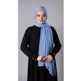 Hürrem Bone Bebe Mavisi Pratik Hazır Geçmeli Şal Şifon Kumaş Hijab Bone 3009_11