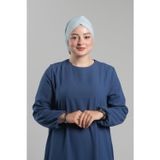 Hürrem Bone Bebe Mavisi Pratik Hazır Geçmeli Tesettür Bone Sandy Büzgülü Salaş 2119_11