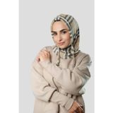 Hürrem Bone Bej Bağcıklı Balaklava Boyunluklu Bere Jakar Ekoseli 2323_12