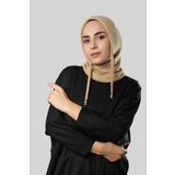 Hürrem Bone Bej Bağcıklı Peluş Balaklava Boyunluklu Bere Jakar Düz 2327_12