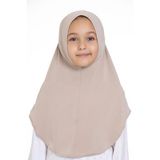Hürrem Bone Bej Pratik Hazır Geçmeli Genç Tesettür Bone Sandy Kumaş Düz Hijab 2312_12