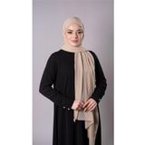 Hürrem Bone Bej Pratik Hazır Geçmeli Şal Şifon Kumaş Hijab Bone 3009_12
