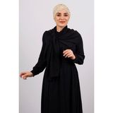 Hürrem Bone Bej Pratik Hazır Geçmeli Tesettür Bone Sandy Kumaş Taşlı 1456_12