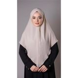 Hürrem Bone Bej Pratik Hazır Geçmeli Tesettür Eşarp Aerobin Kumaş Çapraz Hijab 2307_12
