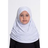 Hürrem Bone Beyaz Pratik Hazır Geçmeli Çocuk Tesettür Bone Sandy Kumaş Kendinden Boneli 78_42