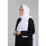 Hürrem Bone Beyaz Pratik Hazır Geçmeli Şal Viskon Önü Süngerli Penye Şal 2202_42