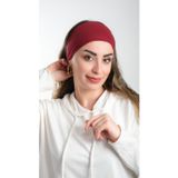 Hürrem Bone Bordo Bandana Saç Bandı Viskon Düz 3012_16