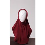 Hürrem Bone Bordo Pratik Hazır Geçmeli Genç Tesettür Bone Sandy Kumaş Düz Hijab 2312_16