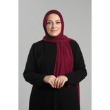Hürrem Bone Bordo Pratik Hazır Geçmeli Şal Viskon Önü Süngerli Penye Şal 2202_16