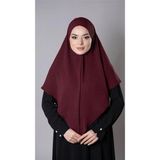 Hürrem Bone Bordo Pratik Hazır Geçmeli Tesettür Eşarp Aerobin Kumaş Düz Hijab 2309_16
