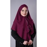 Hürrem Bone Bordo Pratik Hazır Geçmeli Tesettür Eşarp Pamuk Caz Kumaş Çift Katlı Çapraz Hijab 2304_16