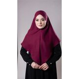 Hürrem Bone Bordo Pratik Hazır Geçmeli Tesettür Eşarp Pamuk Caz Kumaş Tek Katlı Çapraz Hijab 2305_16